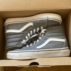 Grey Hightop Vans Size 8.